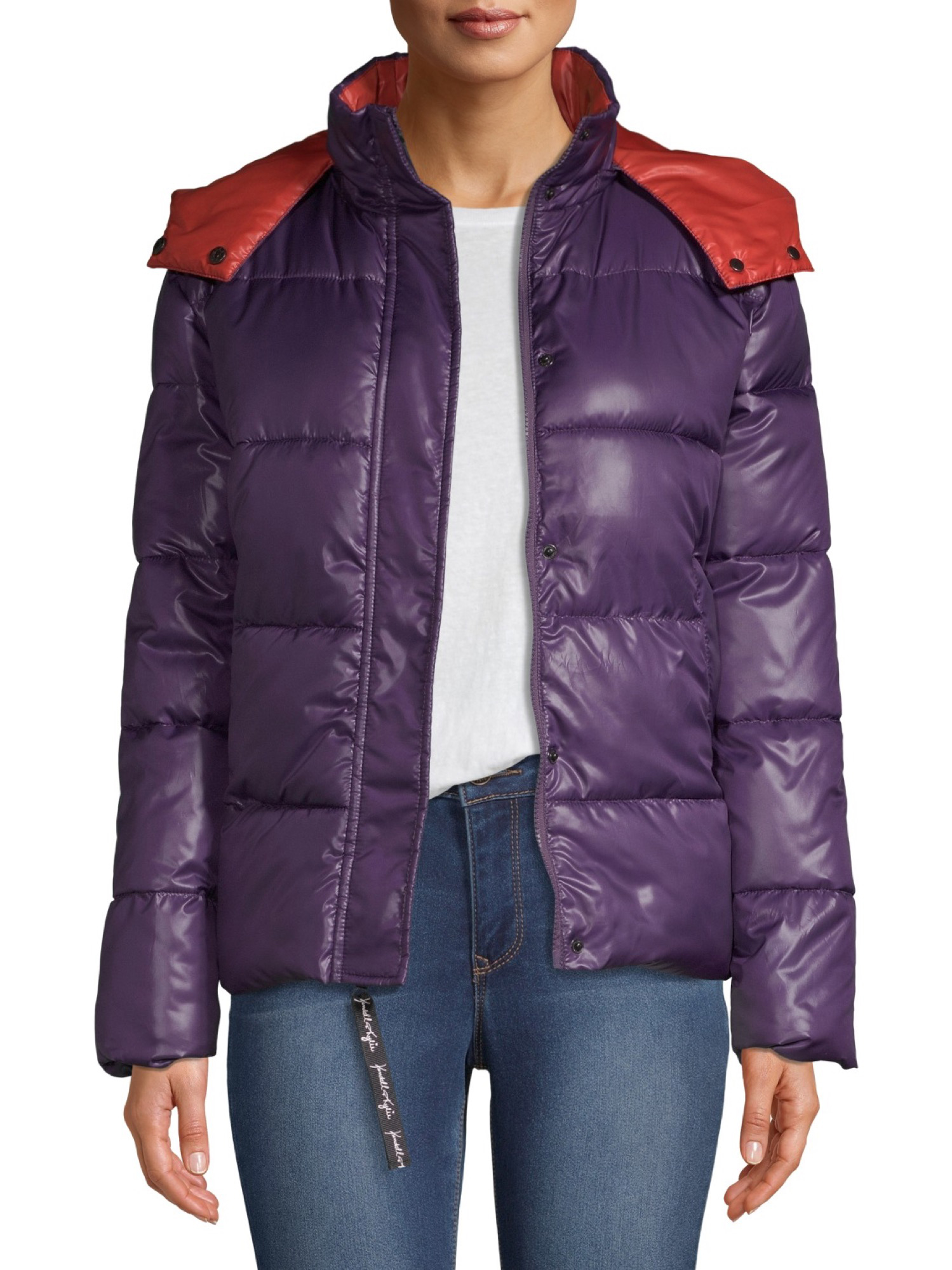 Kendall + Kylie Women's Two Tone Puffer - image 1 of 6