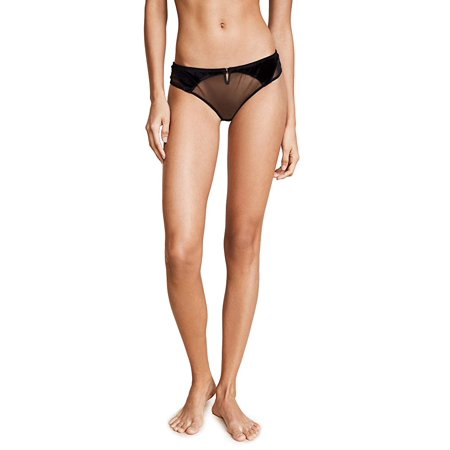 Kendall + Kylie Womens Velour Garter Cheeky Panties