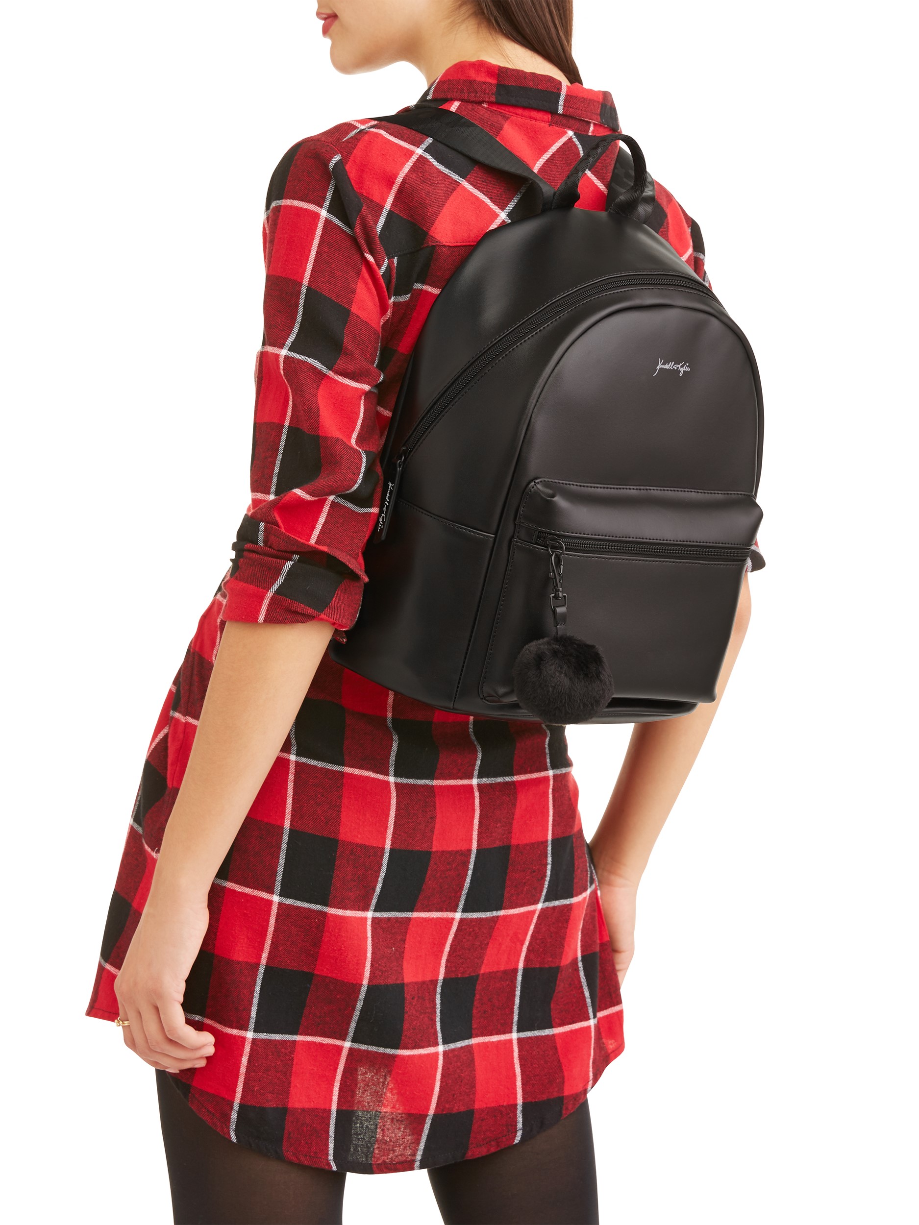 Kendall + Kylie for Walmart Large Backpack with Pom - image 1 of 5