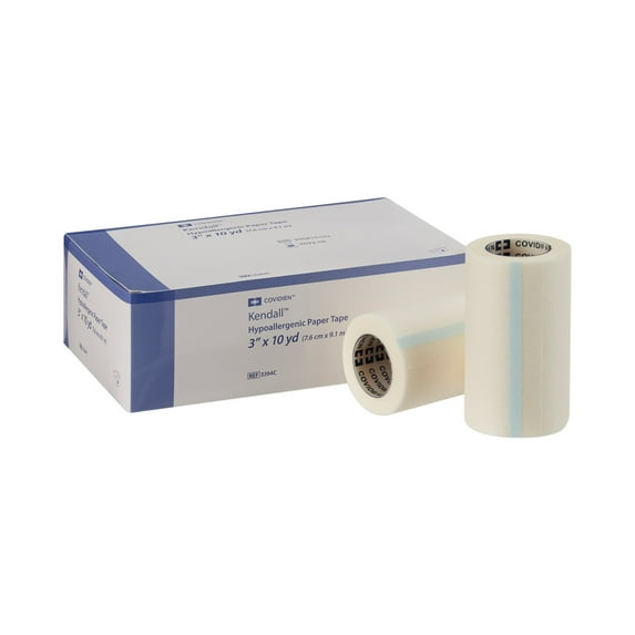 Kendall Medical Tape, Non-Sterile Paper Surgical Tape, 3 in X 10 yds, 40 Ct