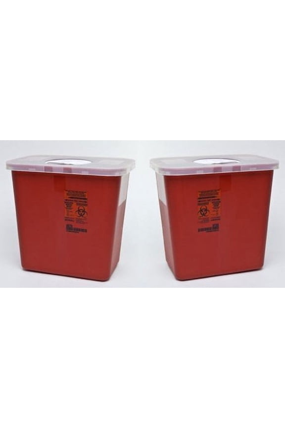 Sharps Container with Rotor Lid - 2 Gallon by KENDALL HEALTHCARE | 2 Each