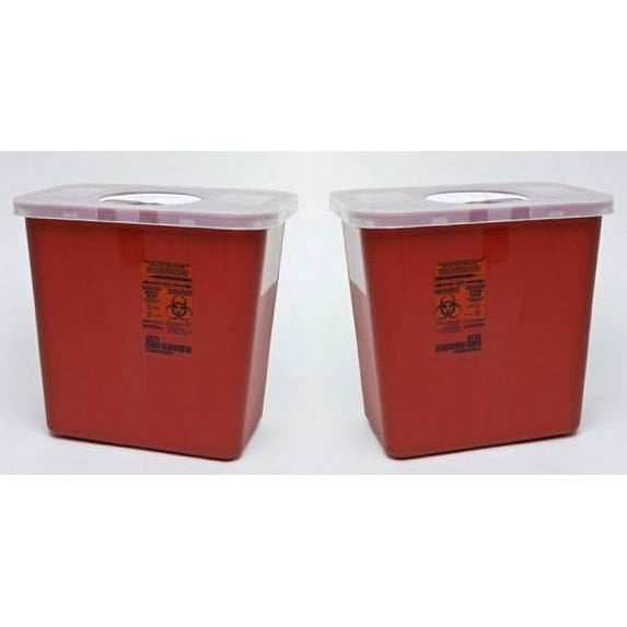 Kendall Sharps Container with Rotor Lid - 2 Gallon by KENDALL HEALTHCARE | 2 Each