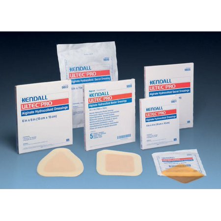 Kendall Ultec Pro Alginate Hydrocolloid Dressing 4 x 4 Inch Sterile, Box of 5
