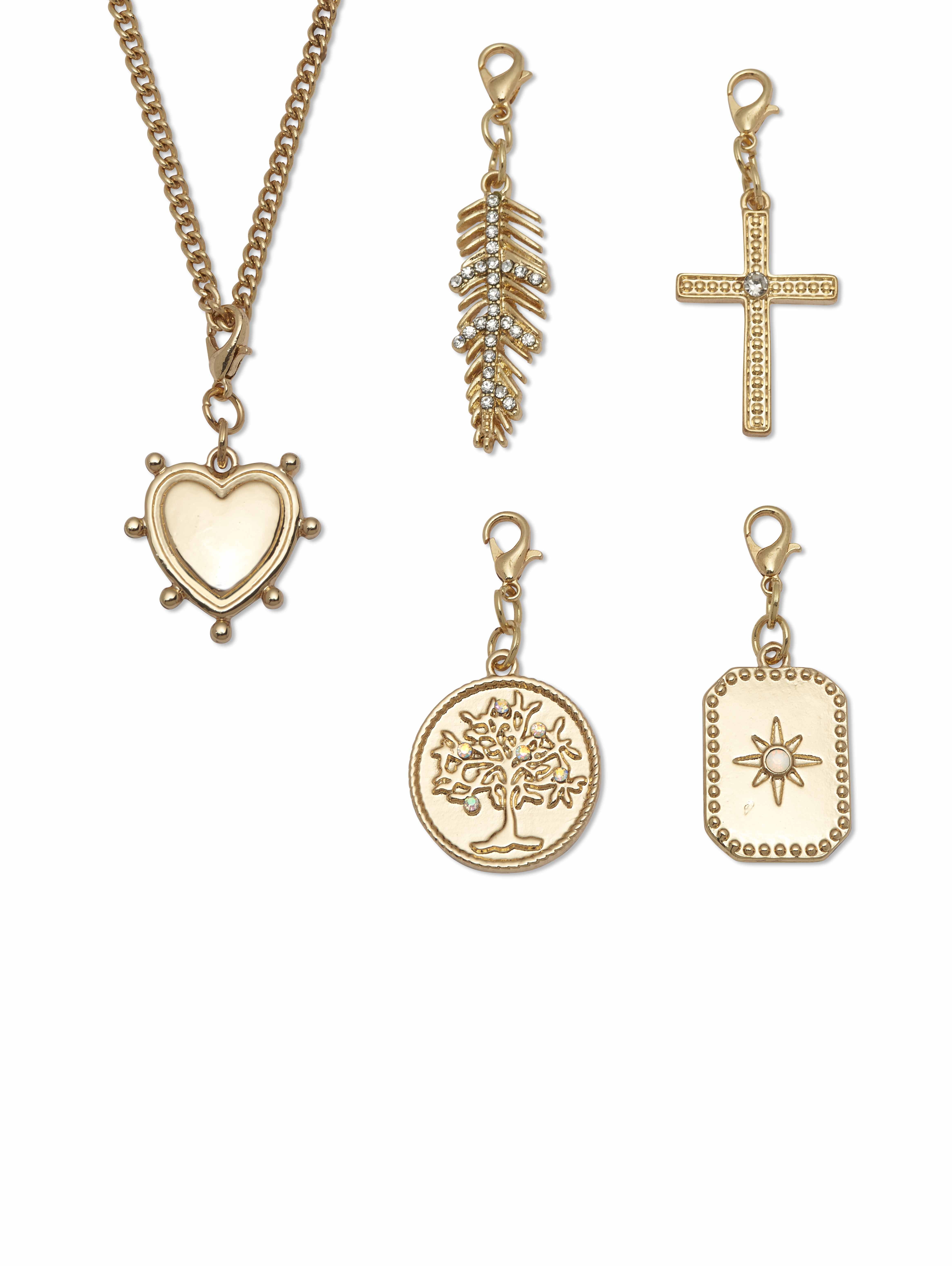Kendall + Kylie 14k Yellow Gold-Plated Multi Charm Pendant Set