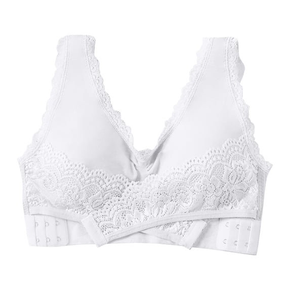 Kendally Bra, Shaping Wireless Silky Bra Kendally Comfy Corset Bra Front Cross Side Buckle Lace Bras Kendally Bras for Older Women