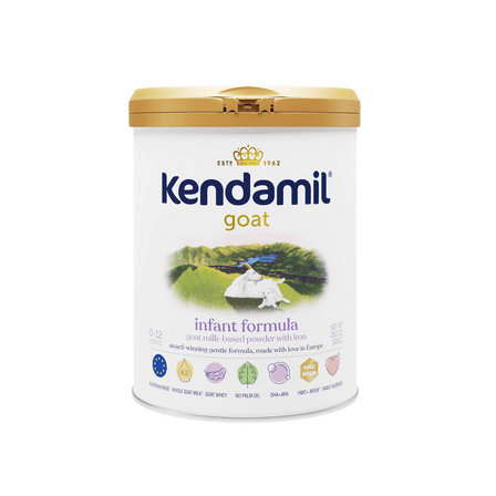 Kendamil Goat Baby Formula Powder, European, Whole A2 Milk, with HMOs, Prebiotics, No Palm Oil or Soy, with DHA, 28.2oz