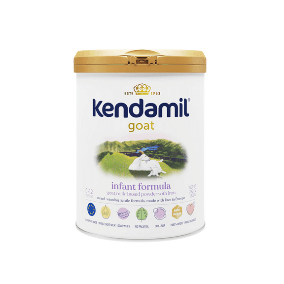 Kendamil Goat Baby Formula Powder, European, Whole A2 Milk, with HMOs, Prebiotics, No Palm Oil or Soy, with DHA, 28.2oz