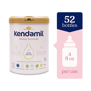 Kendamil European Whole Milk Classic Infant Formula Powder with HMOs, Prebiotics & DHA, 28.2 oz