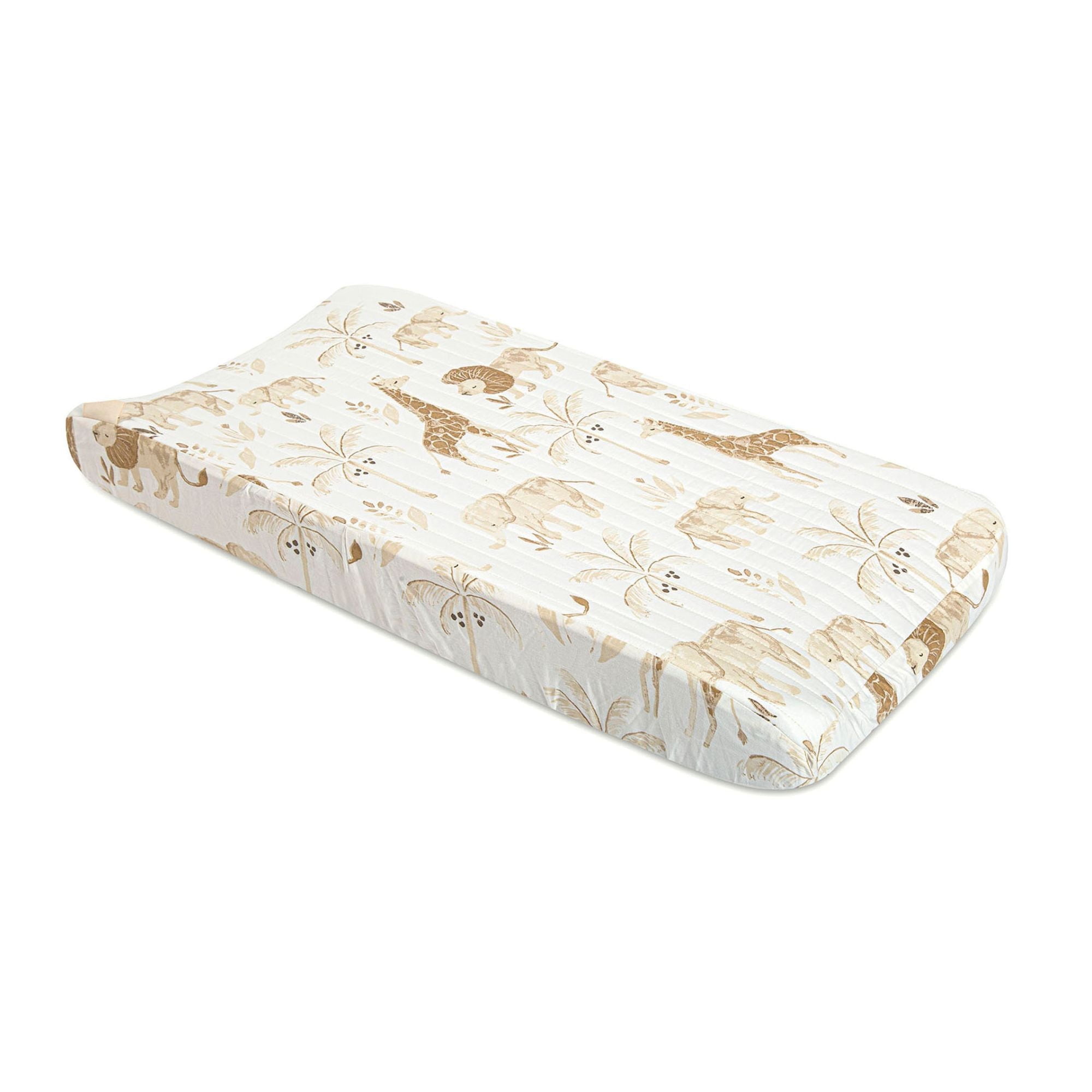 Crane Baby Kendi Quilted Changing Pad Cover, Kendi Safari Animal Print