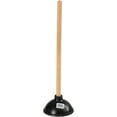thumbnail image 1 of Kendik Rubber Toilet Plunger with Wood Handle. Clears Toilets, Sinks, Drains., 1 of 9