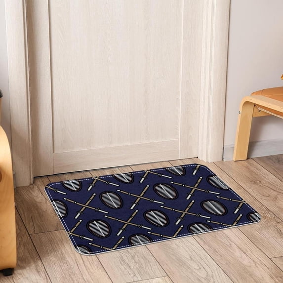 Kendo Background Bath Rugs Absorbent Non Slip Door Mats Soft Carpet Washable Doormat for Kitchen Bathroom Entry Way Decor Accessories 30x18 inch