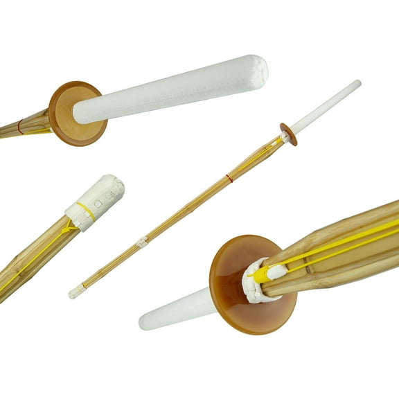 Kendo Shinai High Quality Bamboo Sword Special Training Samurai Katana Bokken with Hilt (#22 - 25" Overall)