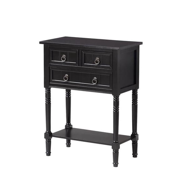 Kendra Hall Table, Black - 23.75 x 13 x 30.75 in.
