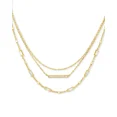 thumbnail image 1 of Addison Triple Strand Necklace in Gold, 1 of 3