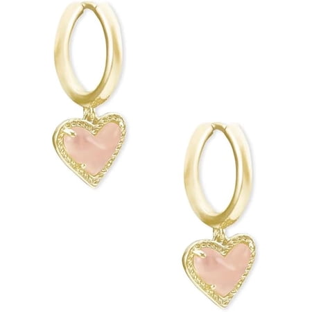 Kendra Scott Ari Heart E1585GLD Huggie Earring Womens Gold Rose Jewellery ERK555