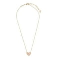 thumbnail image 1 of Kendra Scott Ari Heart Gold Pendant Necklace in Rose Quartz, 1 of 2