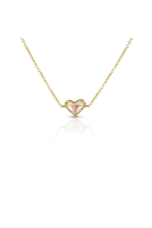 Kendra Scott Ari Heart Link Chain Bracelet for Women, Fashion Jewelry, 14k Gold-Plated, Iridescent Dichroic Glass 4217710131