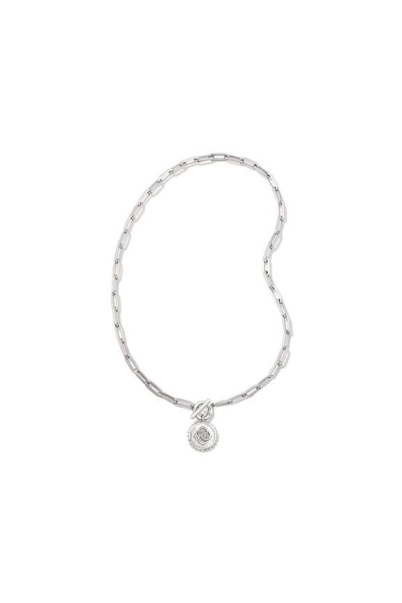 Women's Brielle Medallion Chain Necklace in Silver