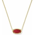 thumbnail image 1 of Kendra Scott Elisa Gold Short Pendant Necklace in Bright Red Drusy, 1 of 1