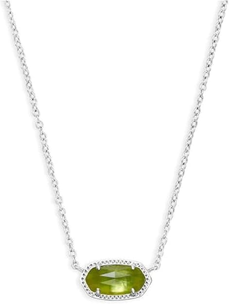 Kendra Scott Elisa Necklace Silver Peridot