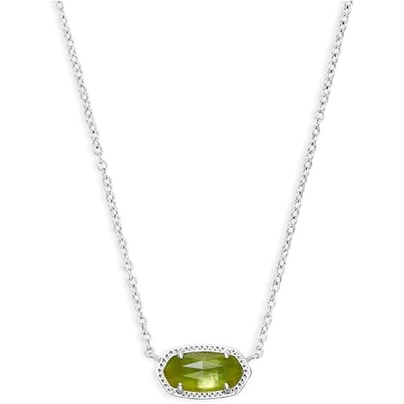 Kendra Scott Elisa Necklace Silver Peridot