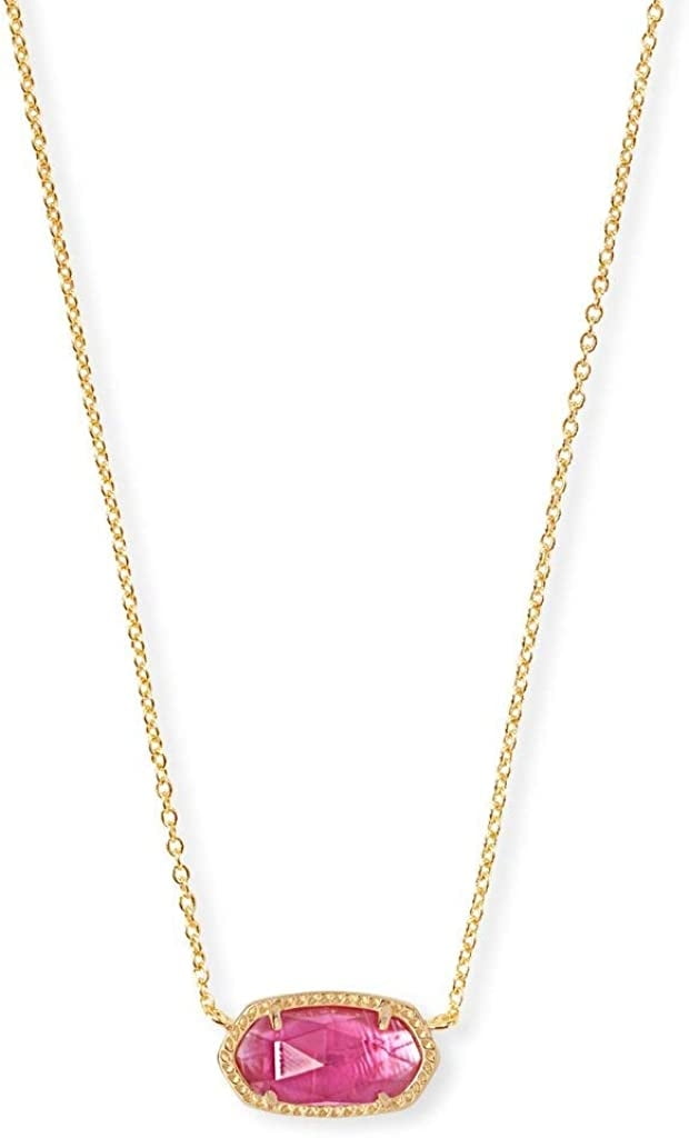 Kendra Scott Elisa Pendant Necklace for Women, Fashion Jewelry, 14k Gold-Plated, 4217703444 Azalea Illusion