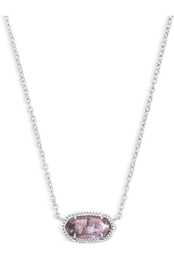 Elisa Silver Pendant Necklace in Amethyst February - 4217717617