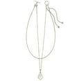 thumbnail image 1 of Kendra Scott Women's Facted Alex Rhodium Plated Pearl Convertible Necklace, 1 of 4
