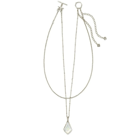 Kendra Scott Women's Facted Alex Rhodium Plated Pearl Convertible Necklace