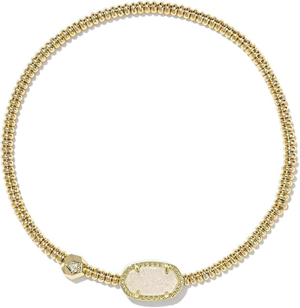 Kendra Scott Grayson Stretch Bracelet Gold Iridescent Drusy