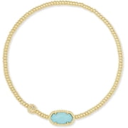 Kendra Scott Grayson Stretch Bracelet Gold Light Blue Magnesite