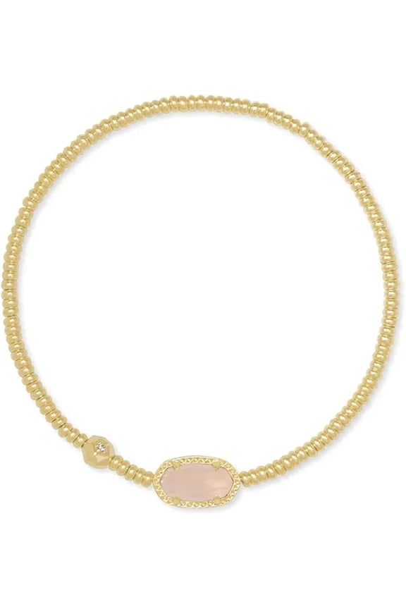 Grayson Stretch Bracelet Gold Rose Quartz