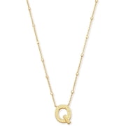 Kendra Scott Letter Q Pendant Necklace Gold Metal