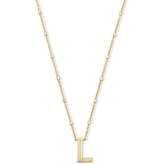 Kendra Scott Letter L Pendant Necklace - Gold Metal