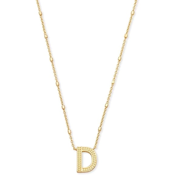 Kendra Scott Letter D Pendant Necklace Gold Metal