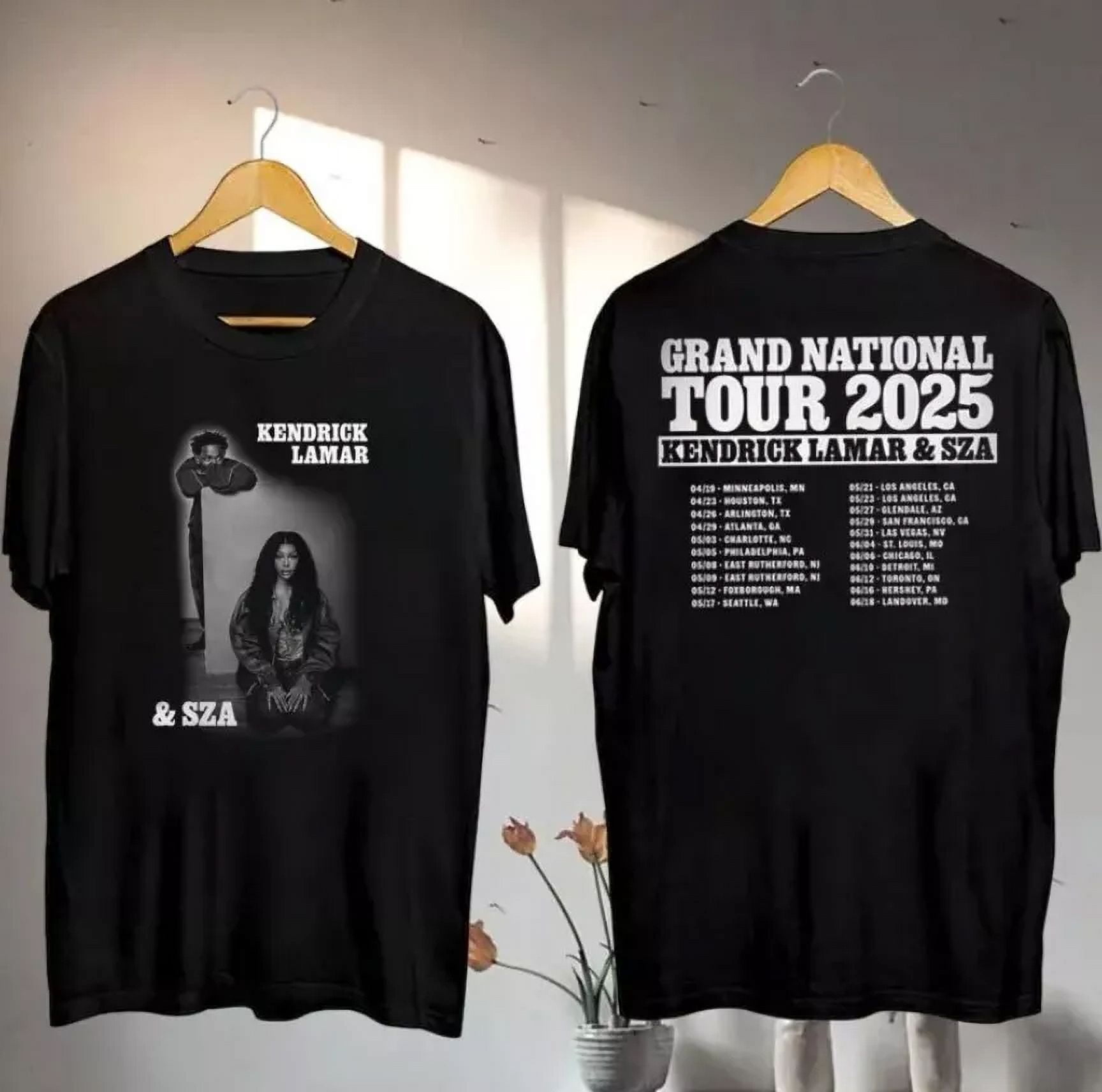Kendrick Lamar 2025 Grand National Tour TShirt, Kendrick Lamar & SZA