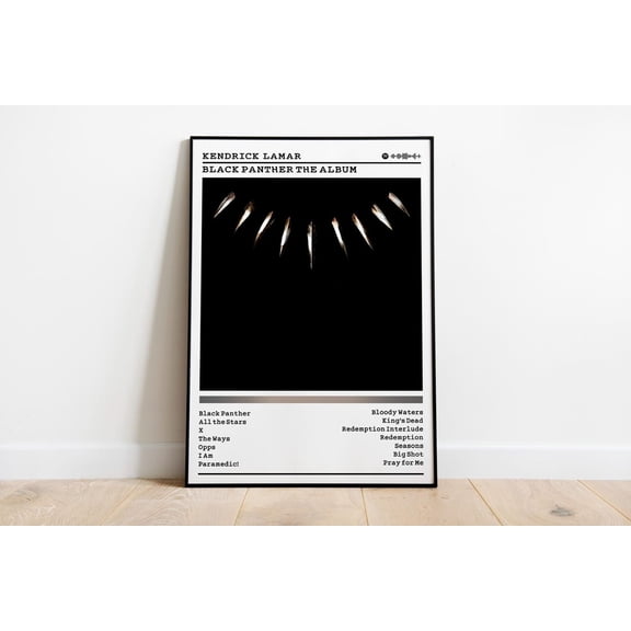 Kendrick Lamar Black Panther Album : Matte Finish Wall Art #759, Unframed Poster Size 24x36