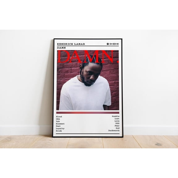 Kendrick Lamar - Damn Album : Matte Finish Wall Art #758, Unframed Poster Size 8x12