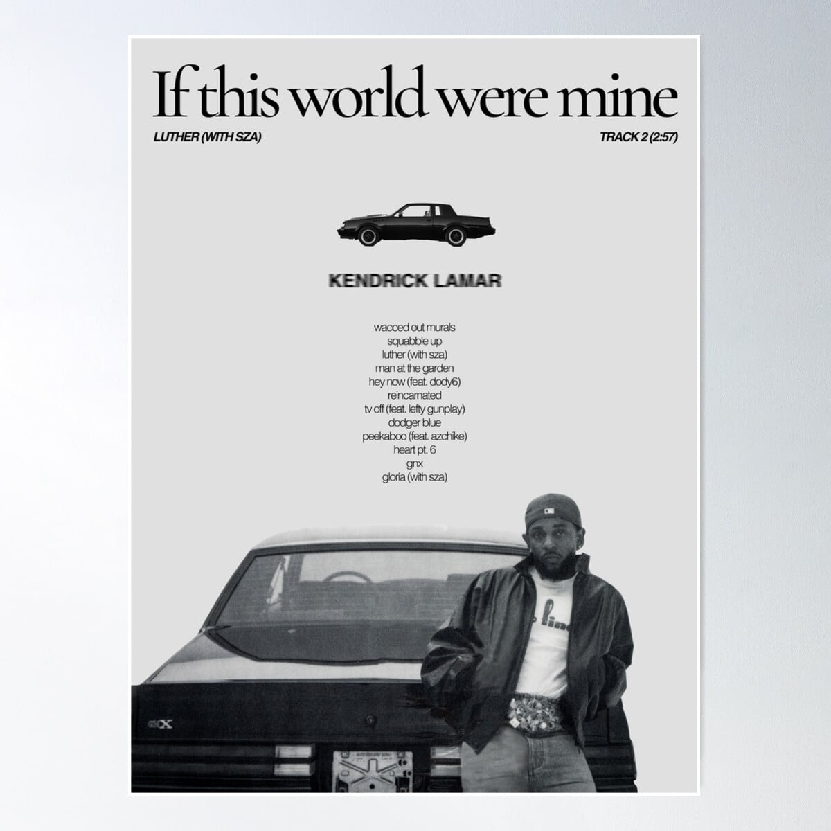 Kendrick Lamar 'Gnx' Poster Wall Art, Modern Wall Decor For Living Room  Bedroom, 16x24 UNFRAMED - Walmart.com, image size:1200x1200
