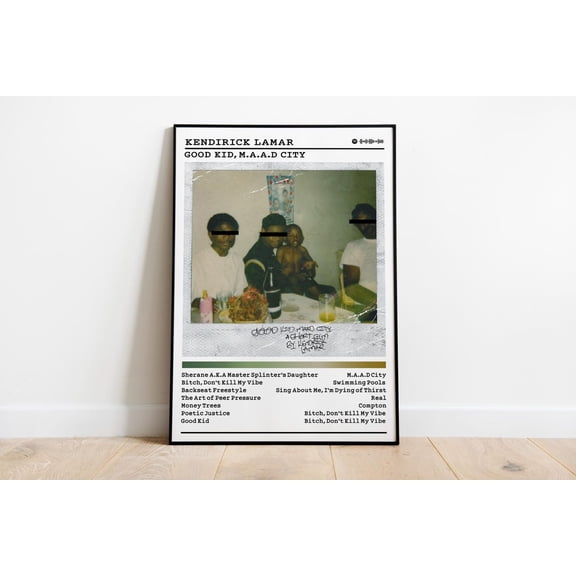 Kendrick Lamar - Good Kid, M,A,A,D City Album : Matte Finish Art Print #244, Unframed Poster Size 16x24