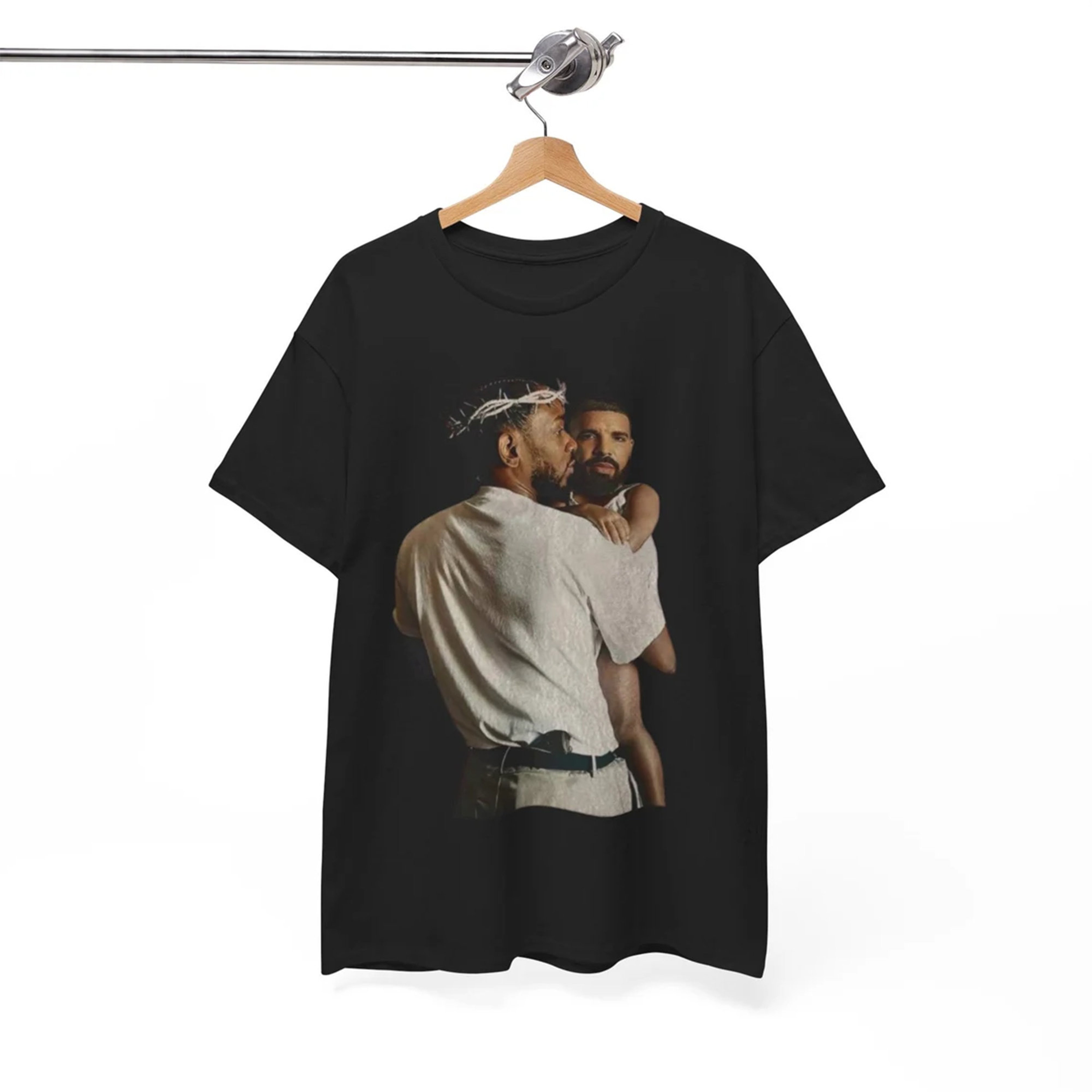 Kendrick Lamar Holding Baby Drake Unisex Cotton T-Shirt | Not Like Us