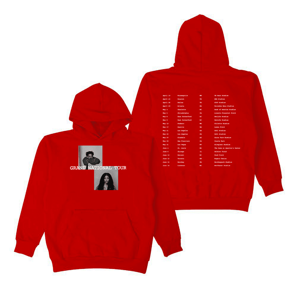 Kendrick Lamar SZA Grand National Tour Merch Hoodies Sweatshirt 