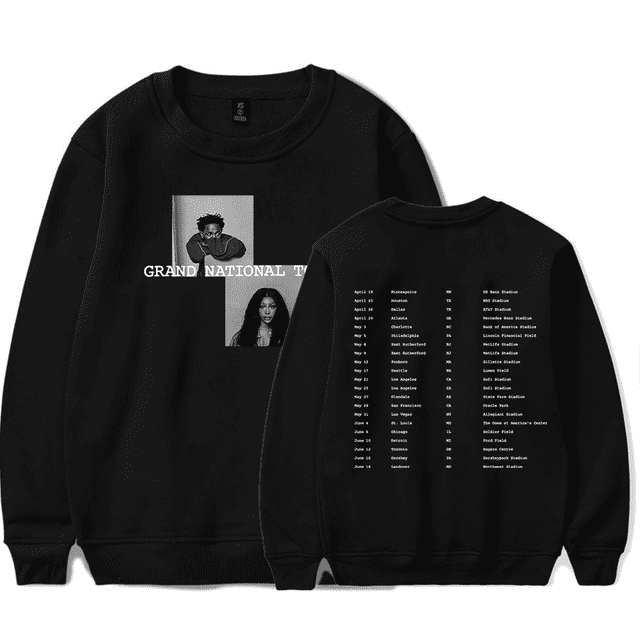 Kendrick Lamar SZA Merch Sweatshirt Grand National Tour Sweatshirts