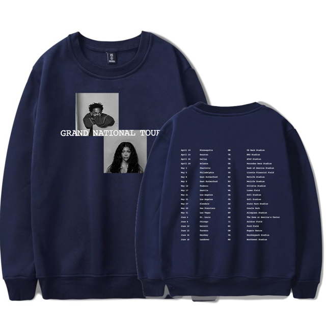 Kendrick Lamar SZA Merch Sweatshirt Grand National Tour Sweatshirts