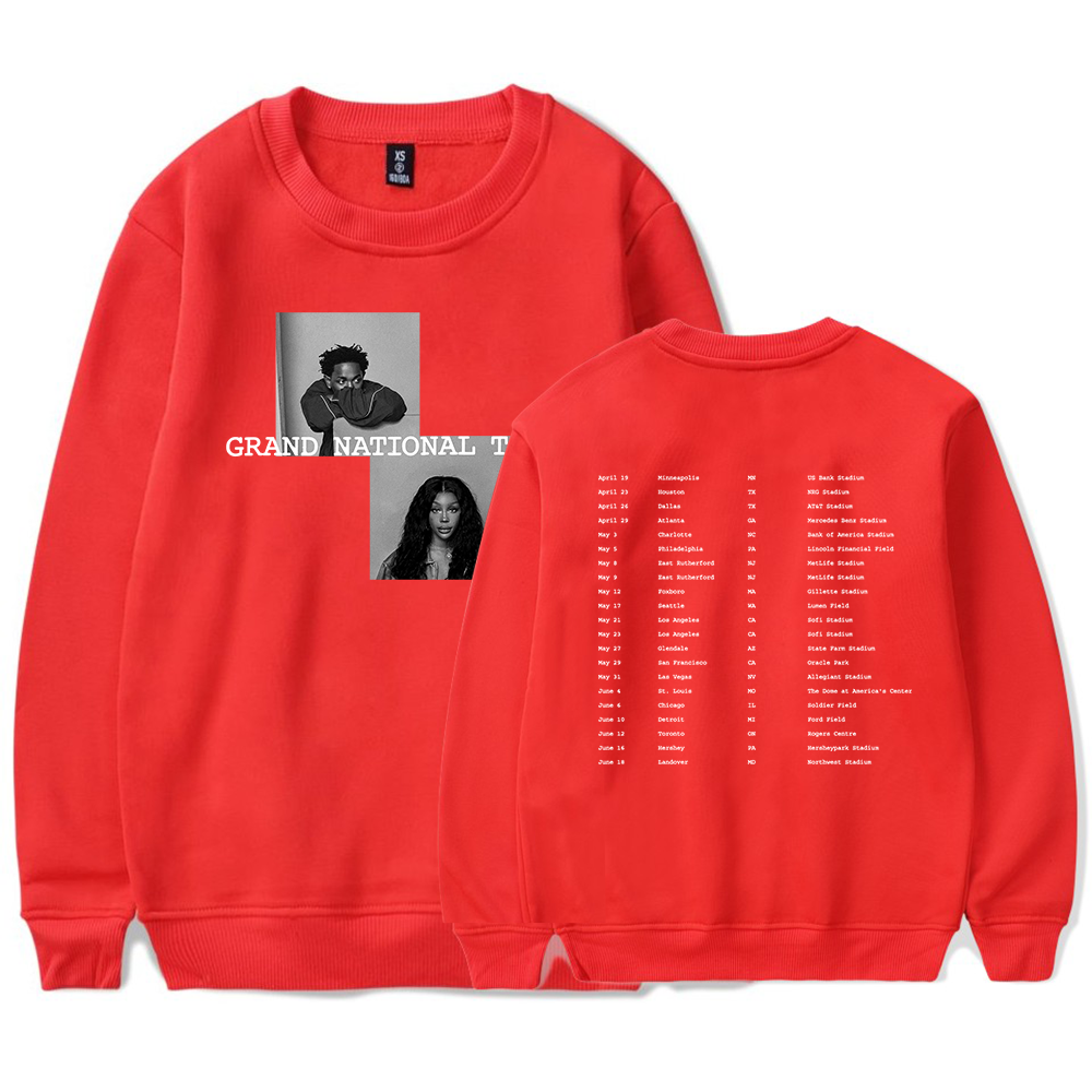 Kendrick Lamar SZA Merch Sweatshirt Grand National Tour Sweatshirts