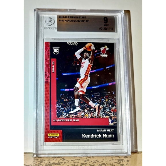 Kendrick Nunn 2019-20 Panini NBA #199 Rookie 1 of 1341 BGS 9 Mint Heat