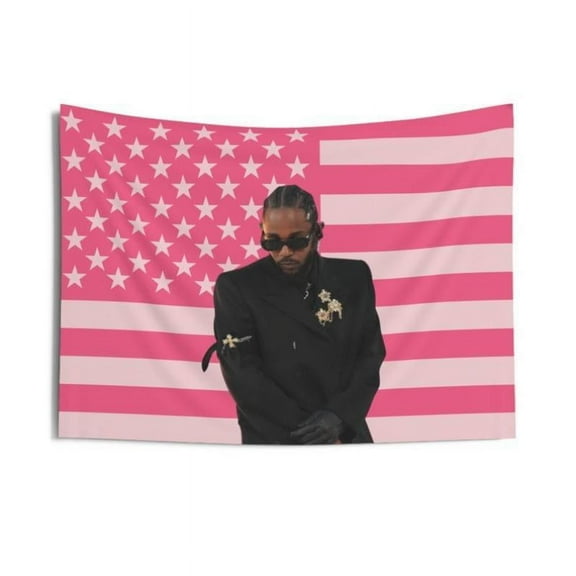 Kendrick Pink American Flag Tapestry, aesthetic room decor, funny room decor, gnx gift