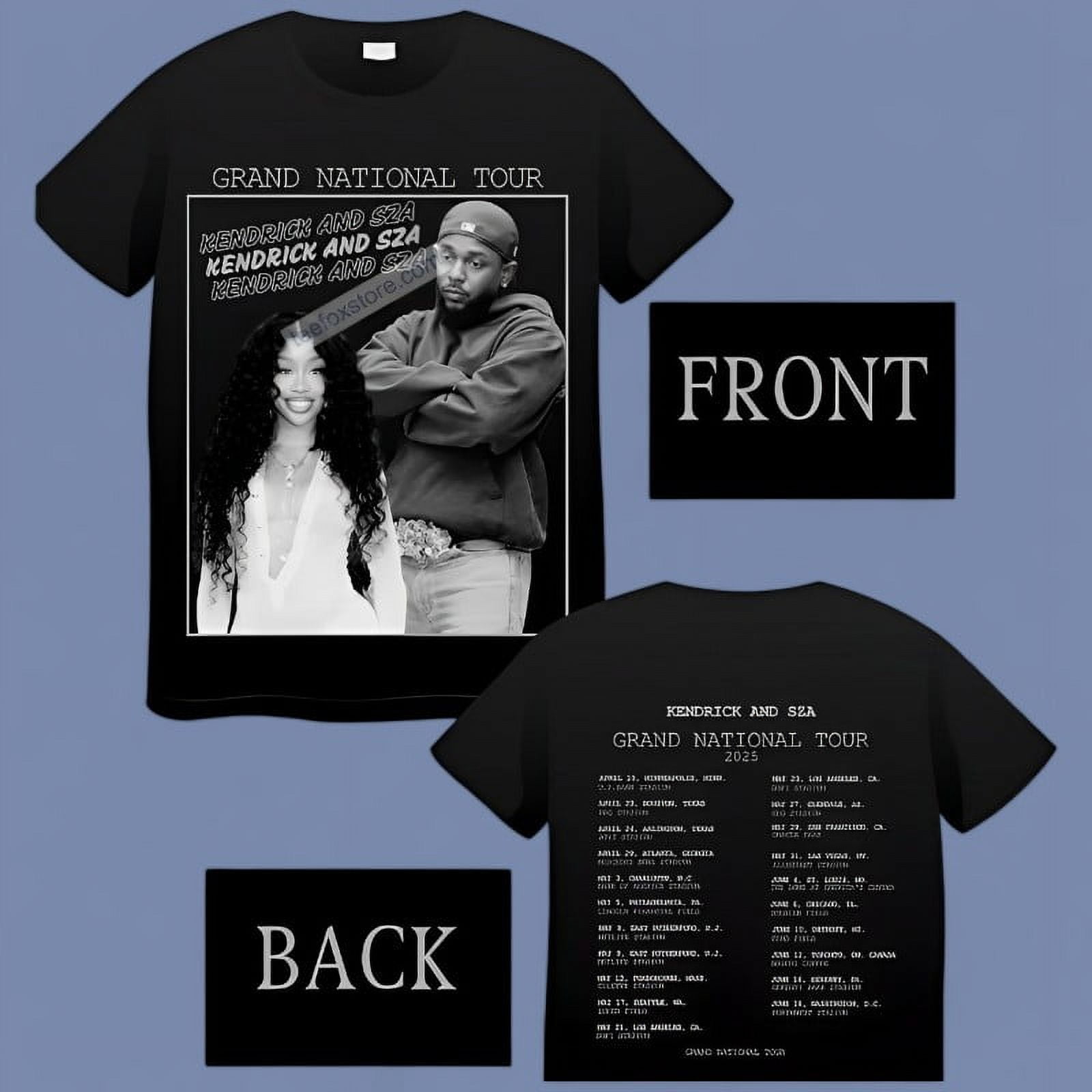 Kendrick & SZA Grand National Tour 2025 Concert Unisex TShirts