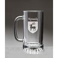 thumbnail image 1 of Kenealy Irish Coat of Arms Glass Beer Mug (Sand Etched), 1 of 1