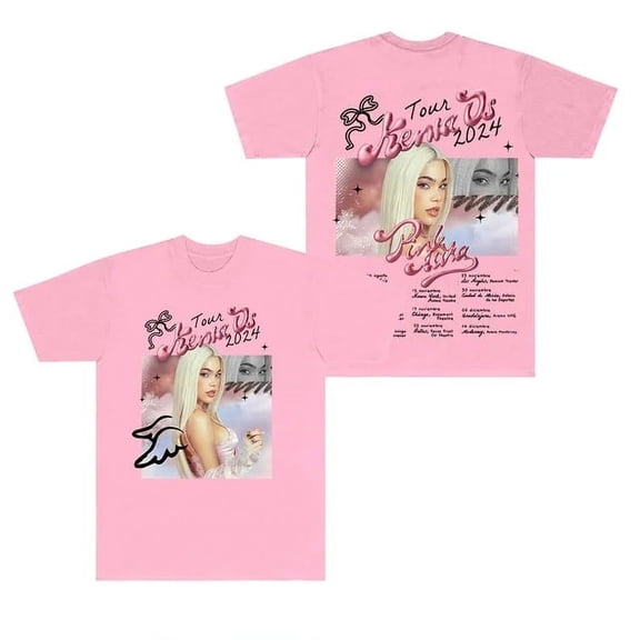 Kenia Os Pink Aura Tour 2024 T-Shirt For Women/Men Unisex Summer Hiphop Short Sleeve Tshirt Streetwear Top